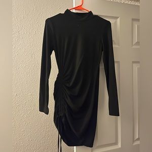 Side leg scrunch bodycon dress